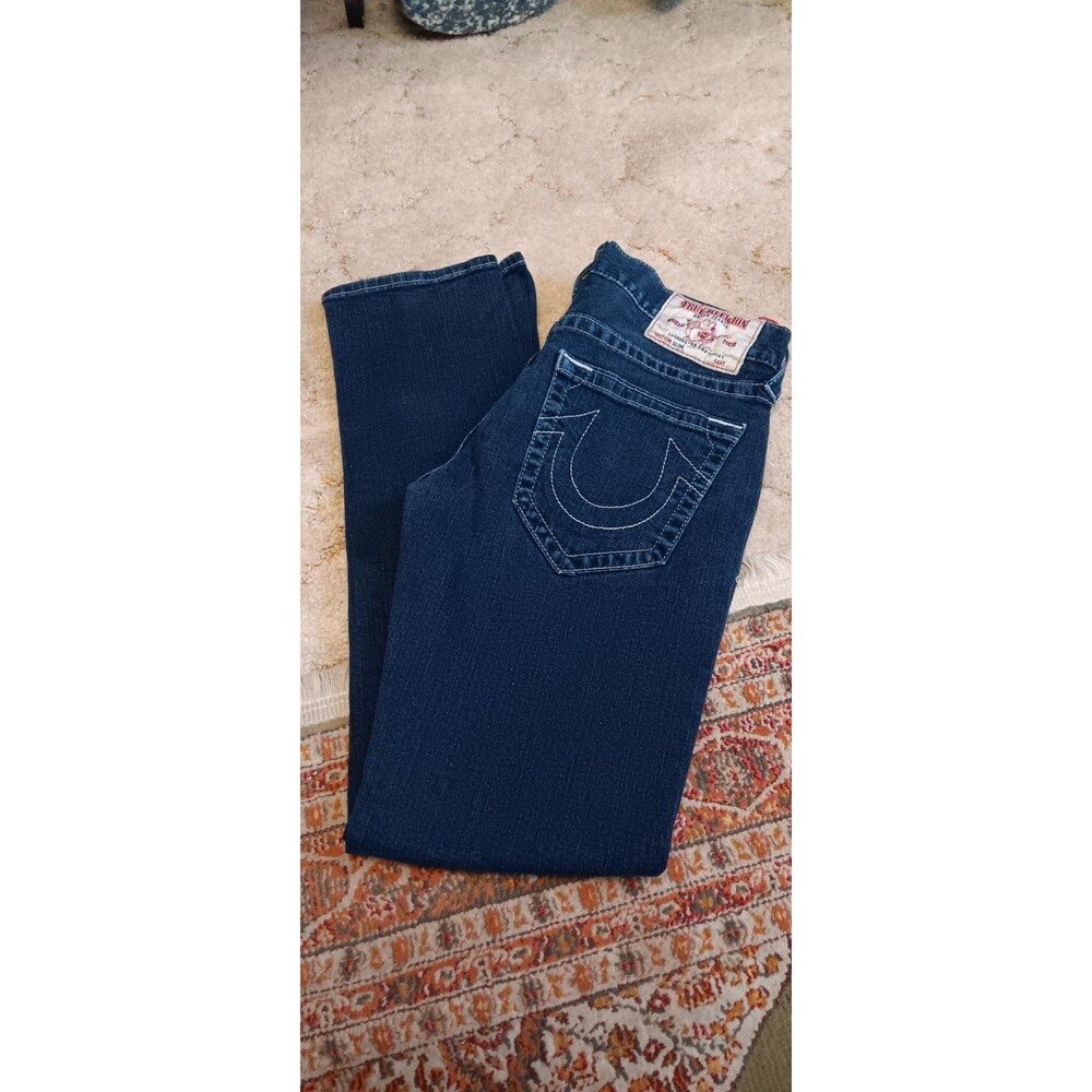 True Religion Slim 31x31 Mens Jeans with Red Tab Horseshoe Pocket